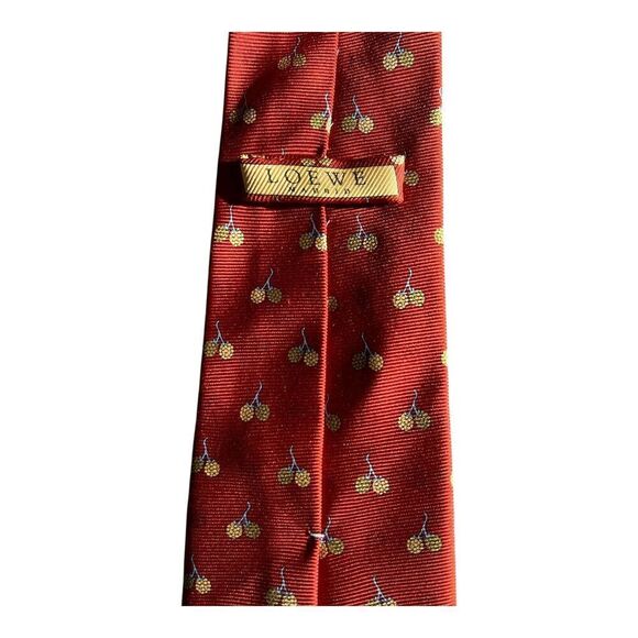 Loewe Madrid Red Frutos Tie Red Silk - Picture 2 of 6
